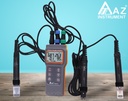 Medidor de Calidad del Agua Multiparamétrico AZ-86031, Medidor de Oxígeno Disuelto, pH, Conductividad, Salinidad y Temperatura