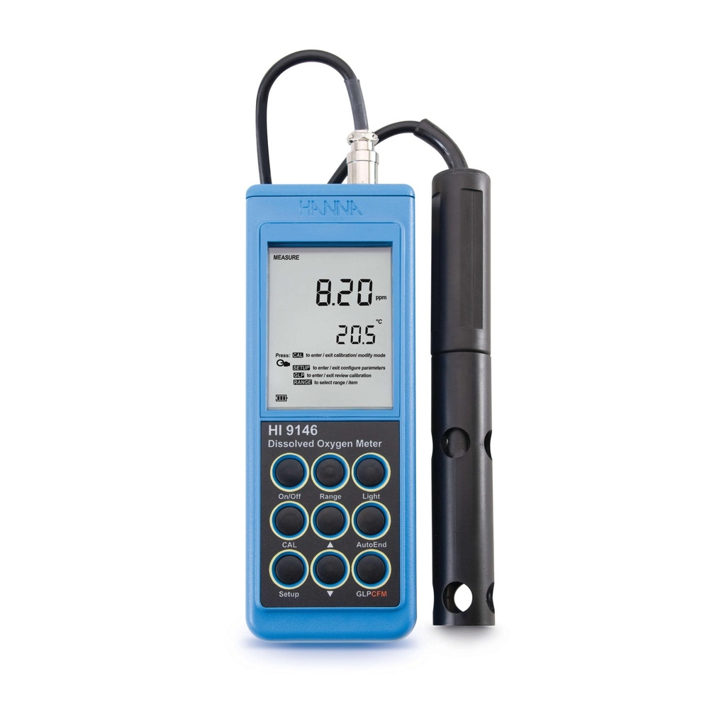 Medidor portátil de oxígeno disuelto con sonda de 4m - HI9146-04 ...